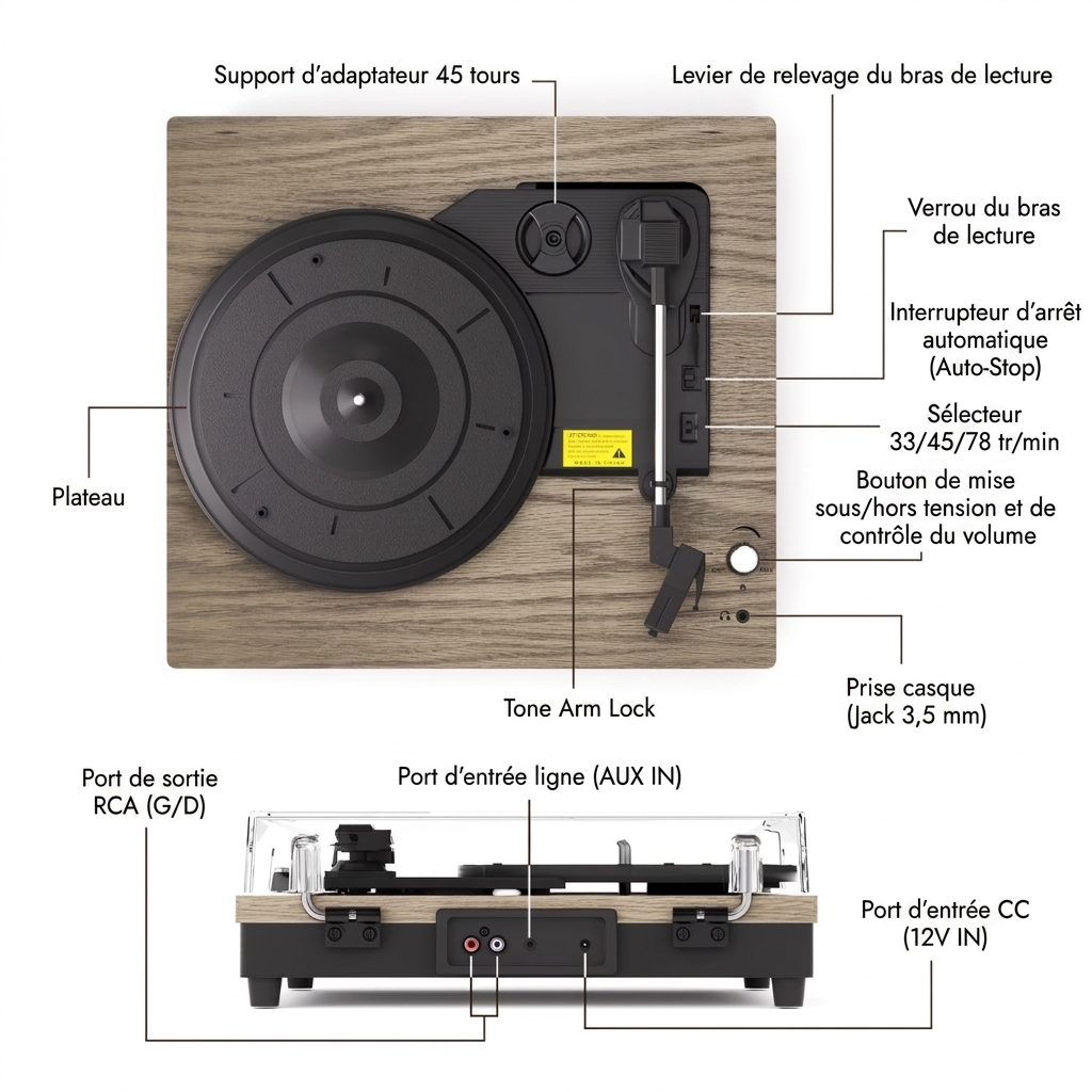 Lecteur  Platine Vinyle S1
