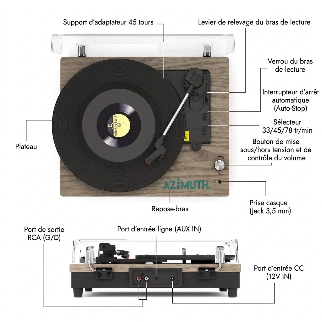 Lecteur  Platine Vinyle S1