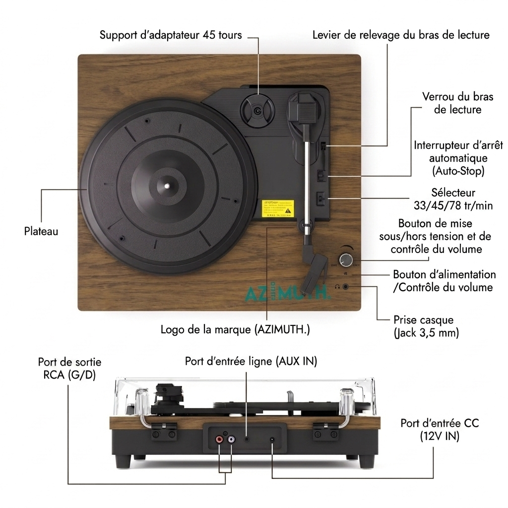 Lecteur  Platine Vinyle S1