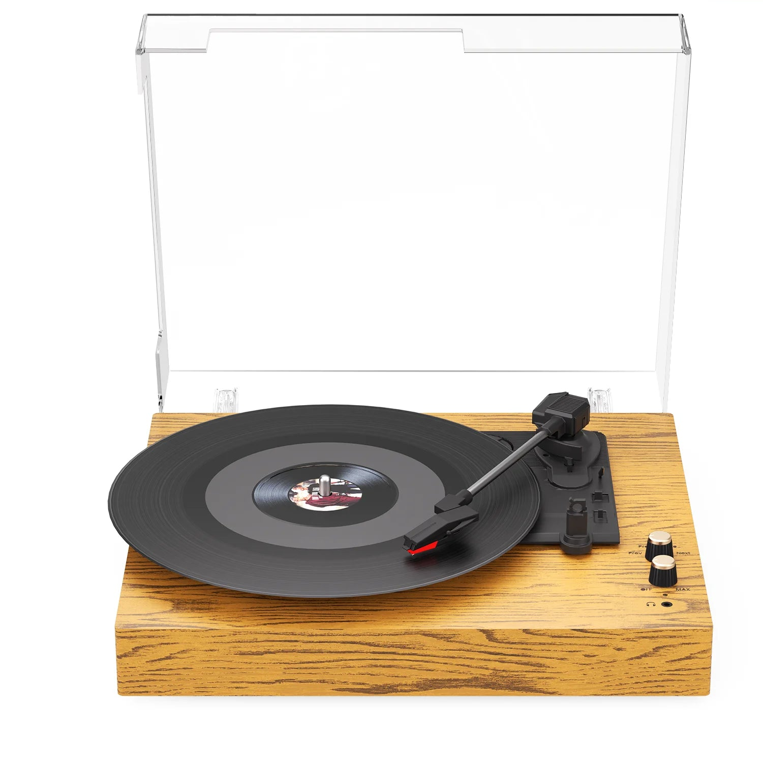 MAIO Record Player, Spinner en vinyle à 3 vitesses 33/45/78 tr/min avec 2 haut-parleurs stéréo intégrés, prise casque