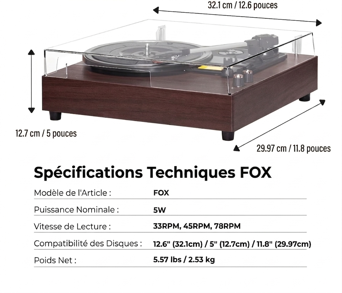 Lecteur vinyle FOX